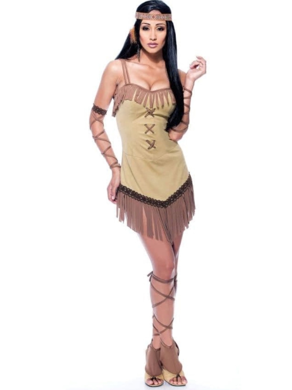 French Kiss Native Maiden Crossplay, Halloween Costume Adult Size Medium (8/10)
